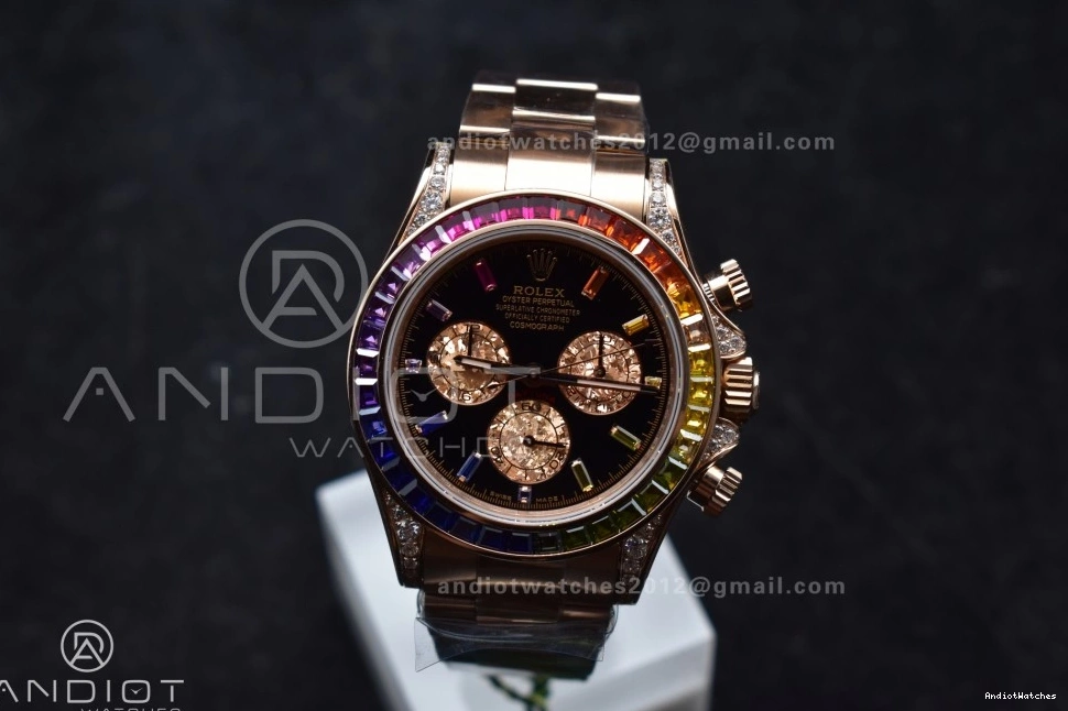 Dial ZF 116595RBOW Best Diamonds Bracelet SH Black Edition Durable Daytona RG 1:1 Rainbow 776 on 0811